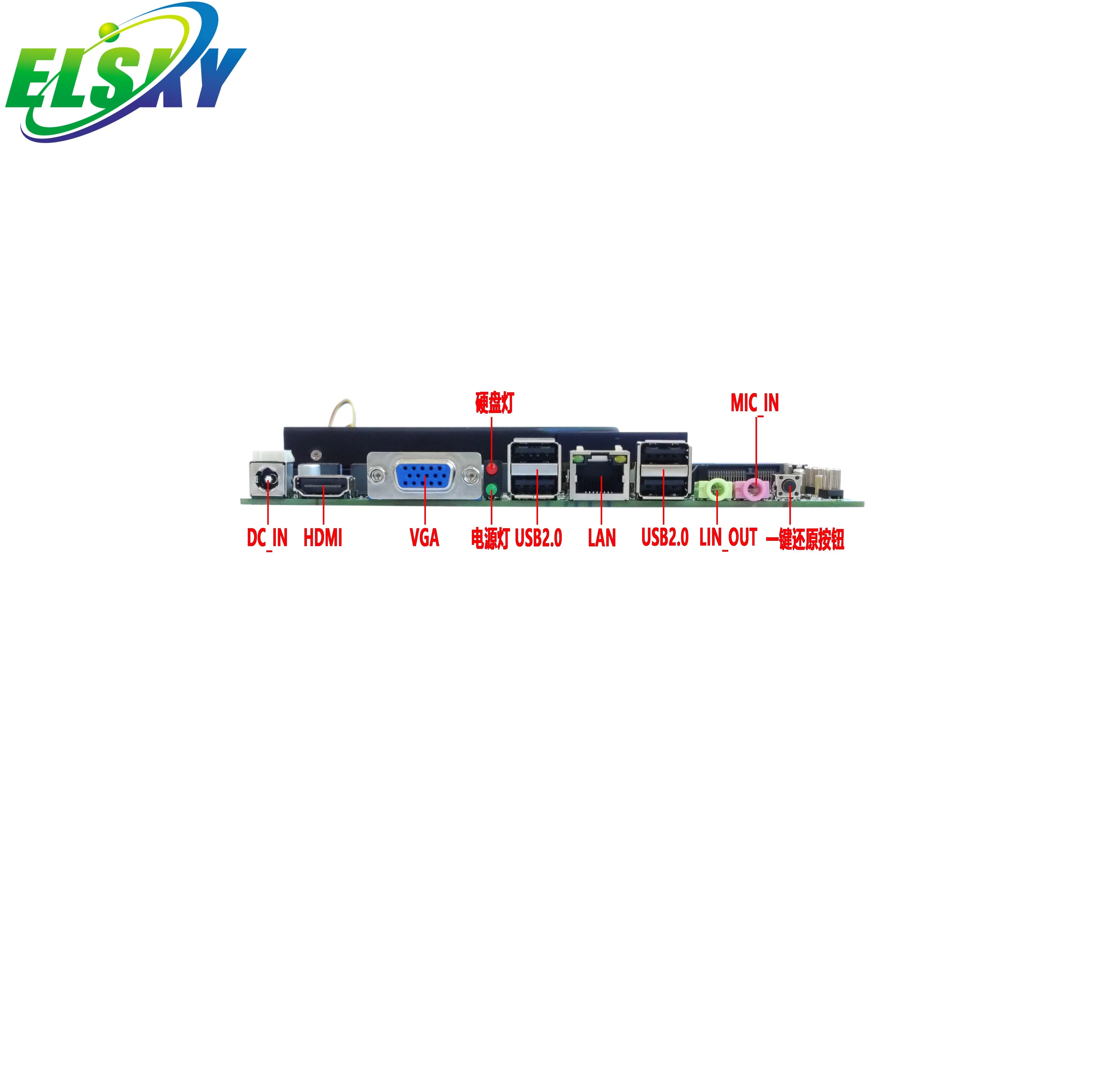 Elsky Thin Mini Itx Motherboard 3th I3-3217u for HD 4K Display Hm70 DC Power Realtek 8111h DDR3 up to 8GB RAM RS232 COM