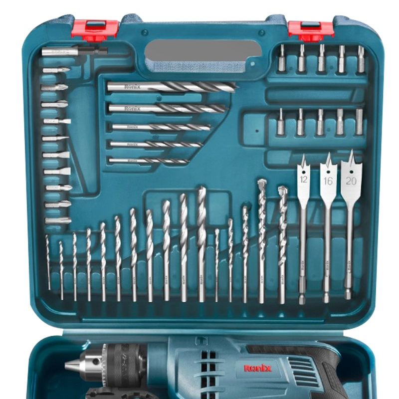 RSix RS-0006 220 V Electric Drill Tool Set Toolbox Storage for Kits de perfuração de impacto de 52 peças para o manual DIY da homeowner