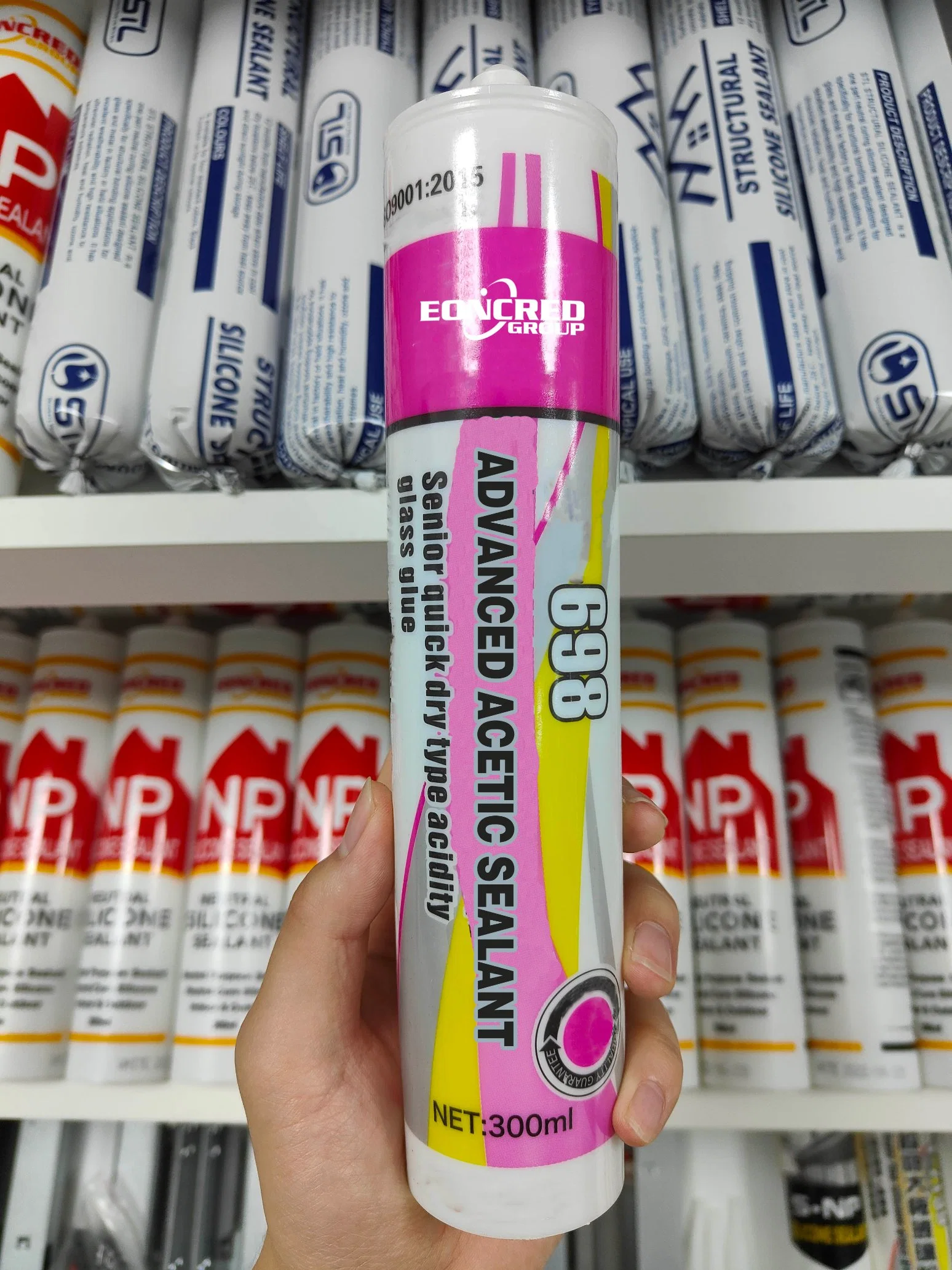 Sellador multifuncional 300ml de curado rápido neutro adhesivo sellador de silicio 100% Silicona para la construcción sellador de silicona