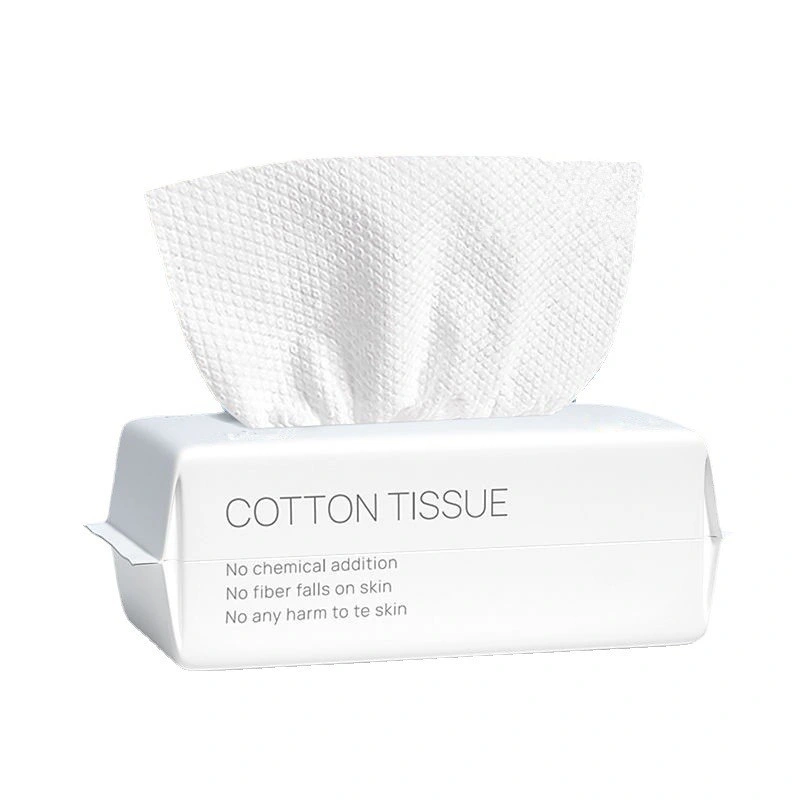 Extra Thick Dry Wipe, Disposable Face Drying Towel Cotton, Lint-Free Cotton Tissues Friendly to Skin
