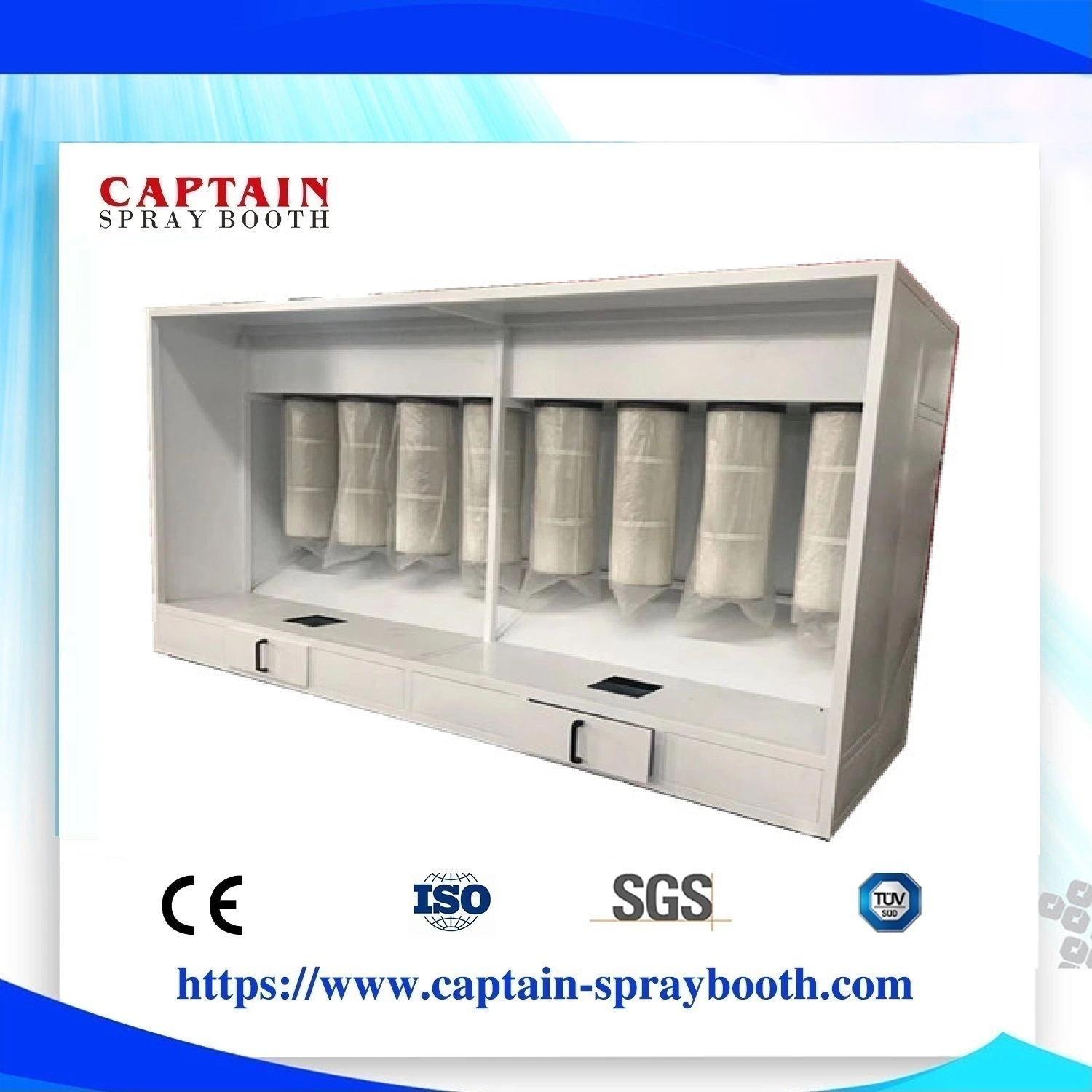 China nova cabine de spray de pintura a pó os equipamentos de pintura personalizável com marcação a cortina de água Cabine de Spray para equipamento de pintura por pó de móveis