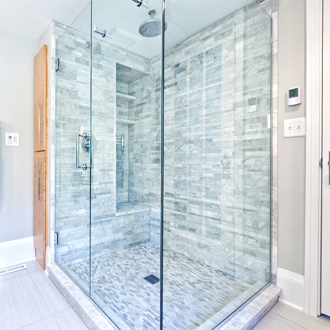 Walk in Frameless Shower Screen 10mm Tempered Glass 900/1000/1100/1200mm