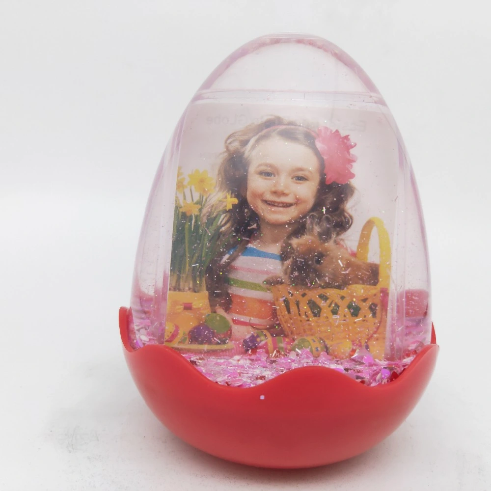 Customized Easter Egg Snow Globes with Photo Insert