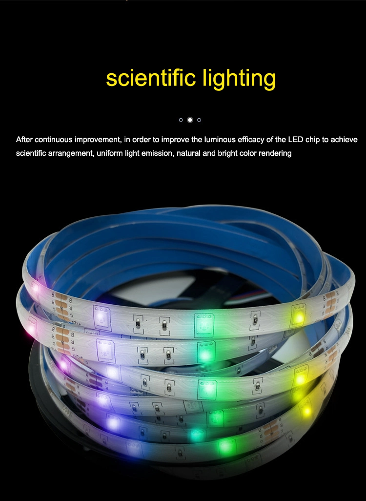 Kit de barre d'éclairage à LED étanche IP65 12V 5M 300 LED RVB avec UK et de l'adaptateur 44 Bouton de barre d'éclairage commandé à distance 5050rgv Barrette lumineuse étanche IP65 avec clé 44