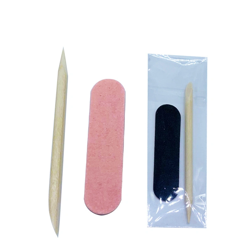 Los archivos de la uña desechables Conjunto kit de Mini Nail Files +Vara de madera de salón Hotel