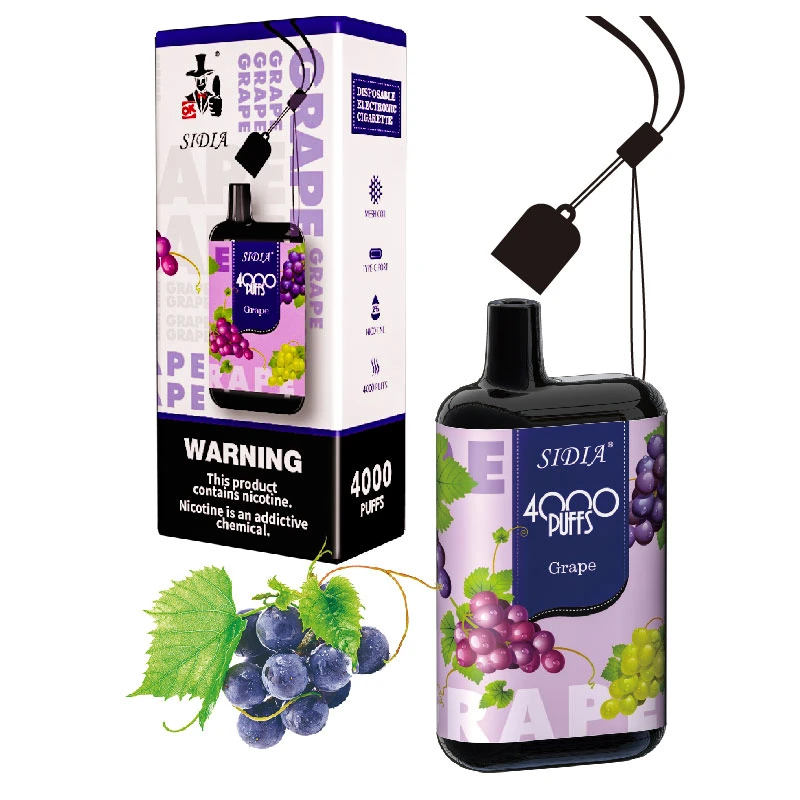 Highlight Sidia 4000 Puffs 12 Ml Disposables Vape Wholesale E Cigarette of Grape