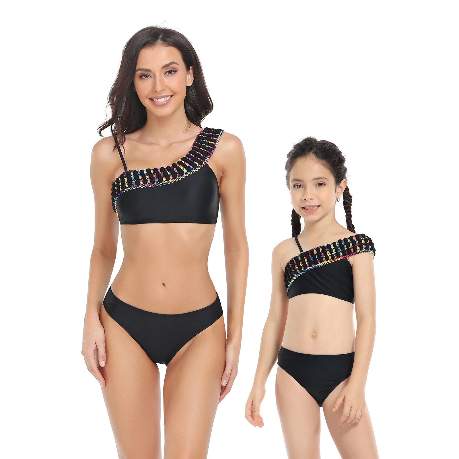 Swimming Costume Women's Split Parent-Child Swimming Fashion Striped Bikini