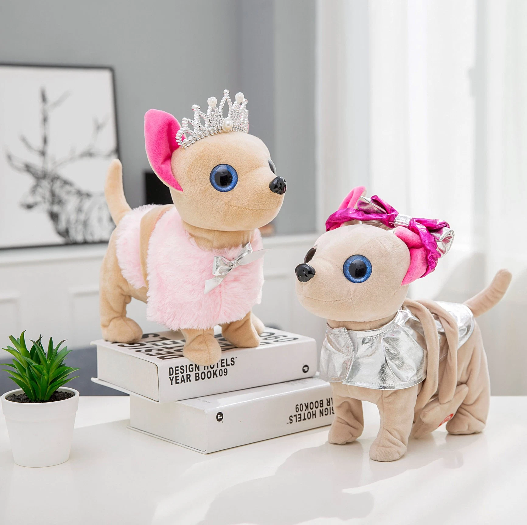 Cute Plüsch Electric Dog an einer Leine kann gehen, Sing und Swing Electric Dog für Kinder Geschenk