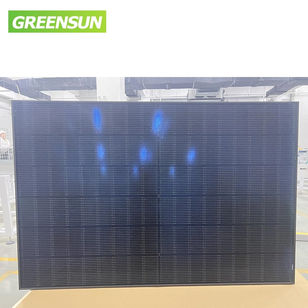 108 cellules 420W 430W 440W noir complet de gros panneau solaire de type N