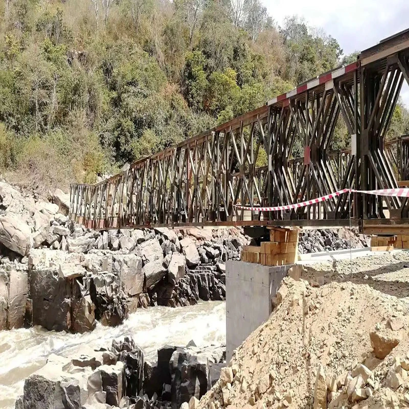 Pré-fabricada com ponte de design portátil da estrutura em aço pesado da Bailey Bridge para venda Prédio da estrutura do Aço