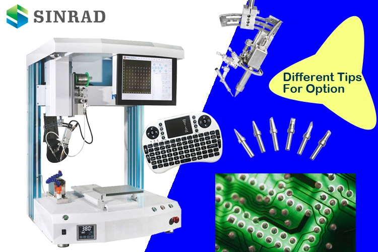 Intelligent Mini Automatic SMD Parts PCB PCBA Assembly Soldering Iron Station with Microscope CCD Function