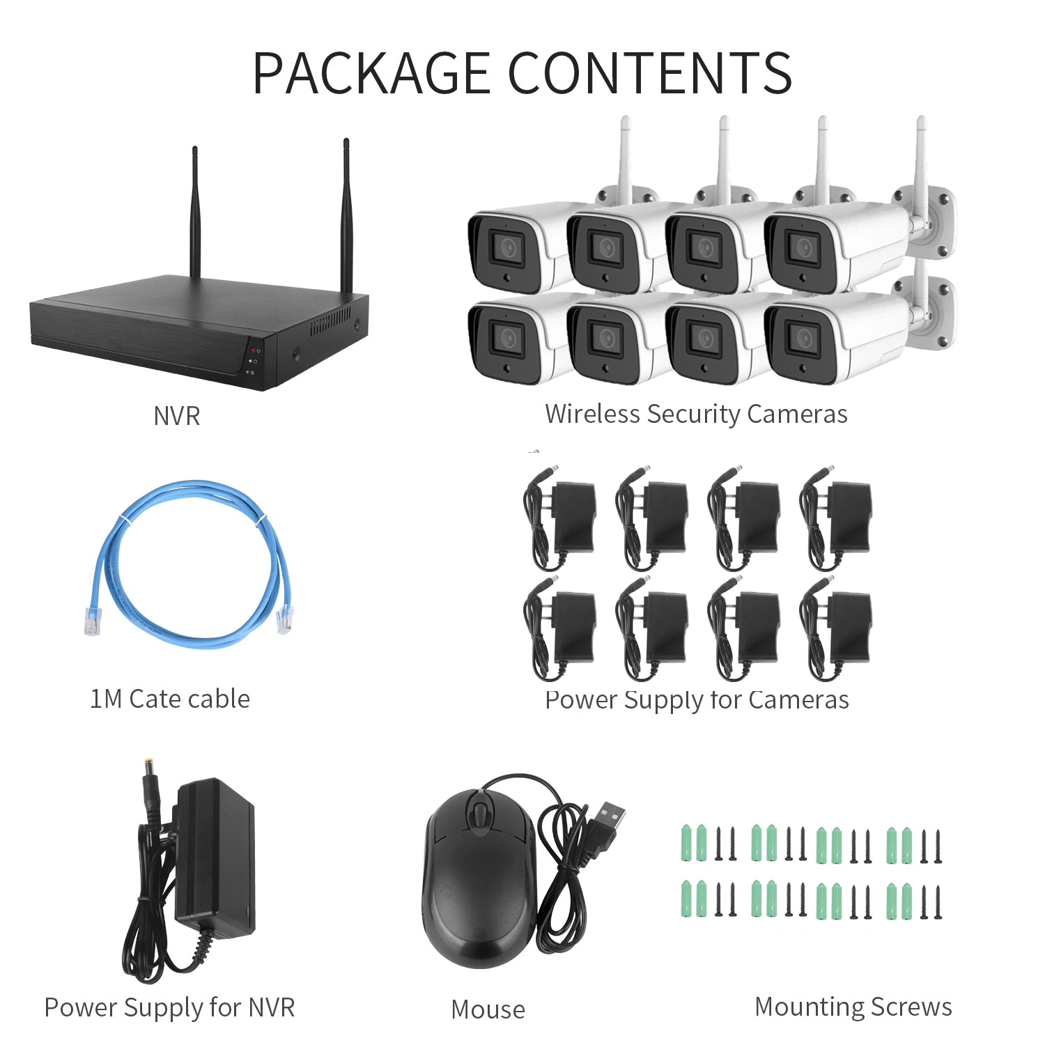 Tuya CCTV-Überwachung Wi-Fi 8ch Outdoor-Kamerasystem