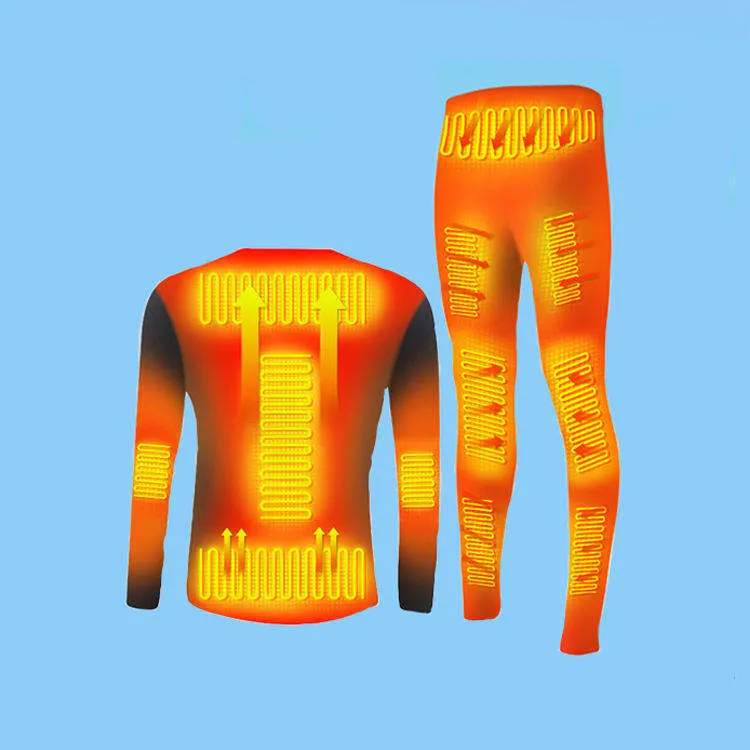 USB Rechargeable Heating Clothing Suit Set Heated Thermal Underwear