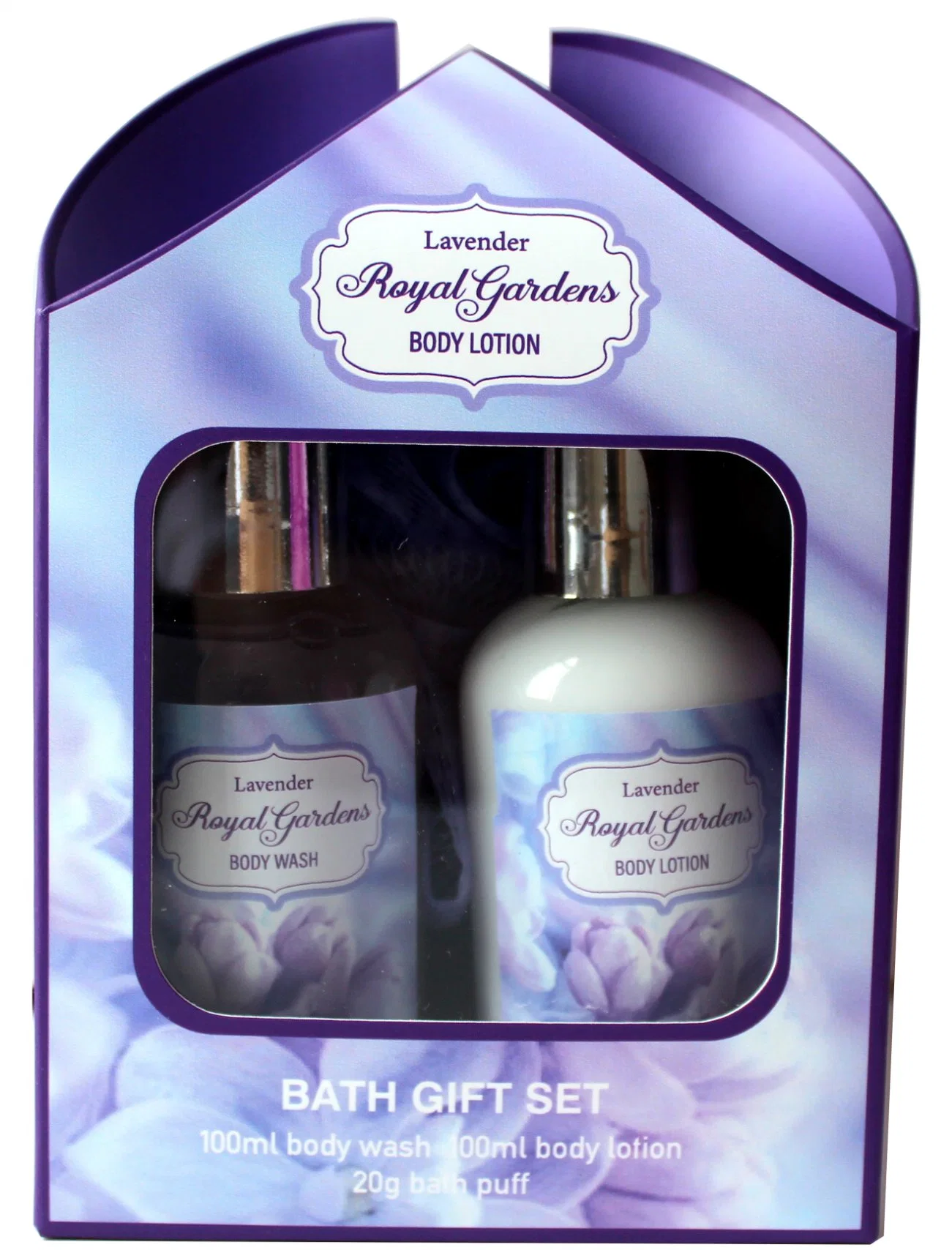 Lavender Body Wash Lotion PU Bag Natural fragrance Skin Care Bathing Set Shower Gel