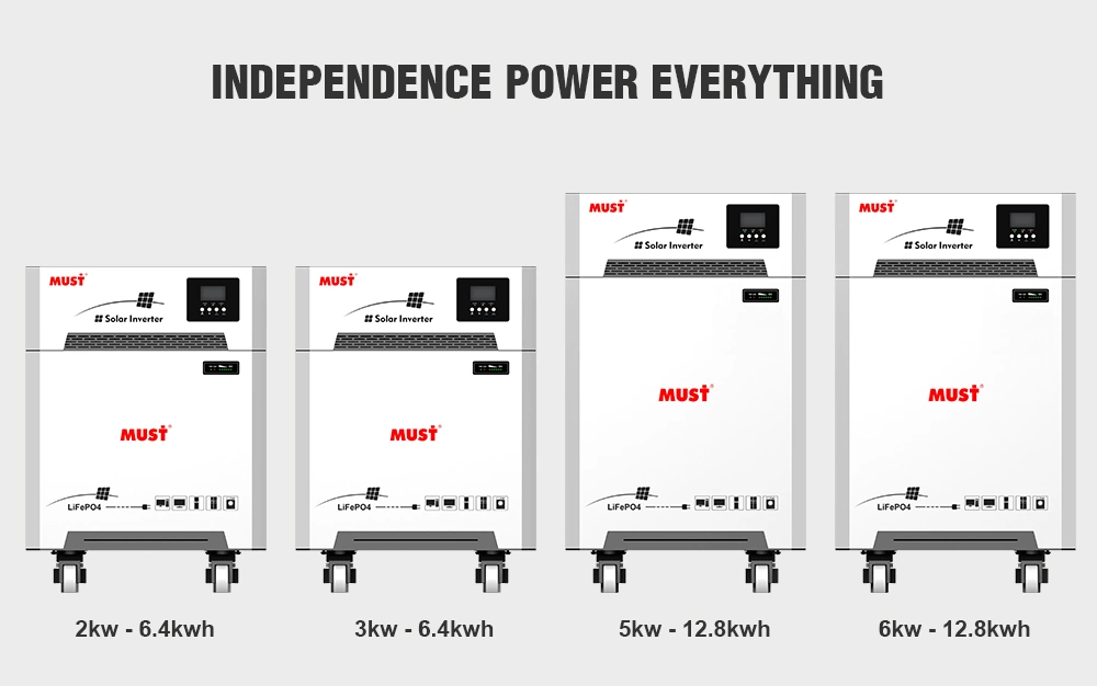 LiFePO4 Batterie mit Niederfrequenz-Solar-Wechselrichter kann die Ausgabe Gleichstrom (DC) vom Dach-Solar-PV-Array in Wechselstrom (AC)