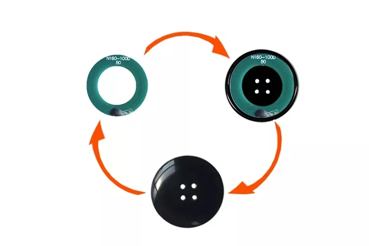 13.56MHz RFID etiquetas pasivas regrabable pequeña etiqueta del botón NFC para prenda