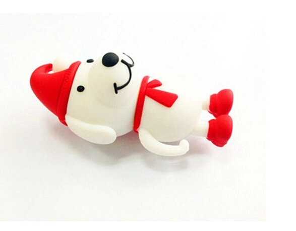 White Dog Flash Drive Stick U disco Thumb Pendrive USB Silicona