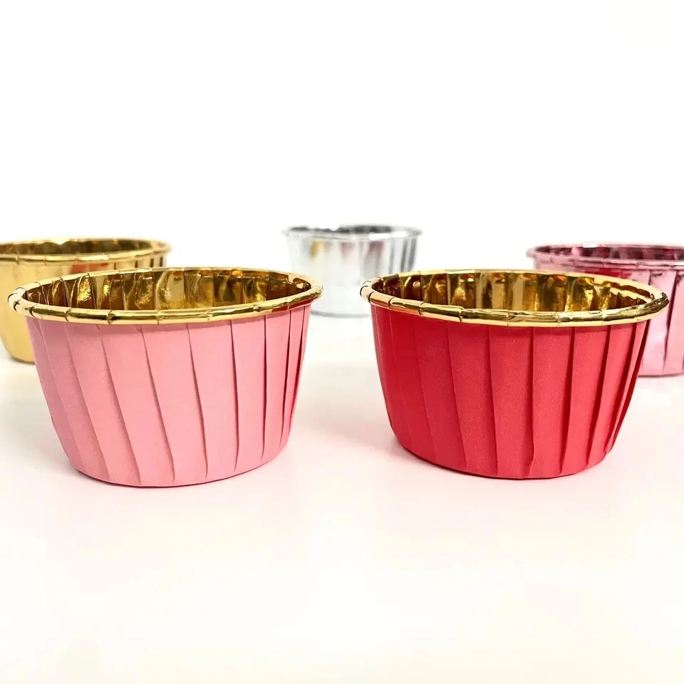 Cake Baking Aluminum Foil Insulation Cup, Dessert Chocolate Cupcake Packaging Paper Bowl Wholesale/Supplier Food Grade Disposable Cup