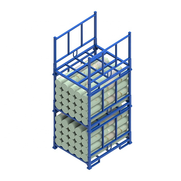 Sale Steel Fabricated Stacking Collapsible Movable Pipe Plate Post Pallet Transport Industrial Storage Rack