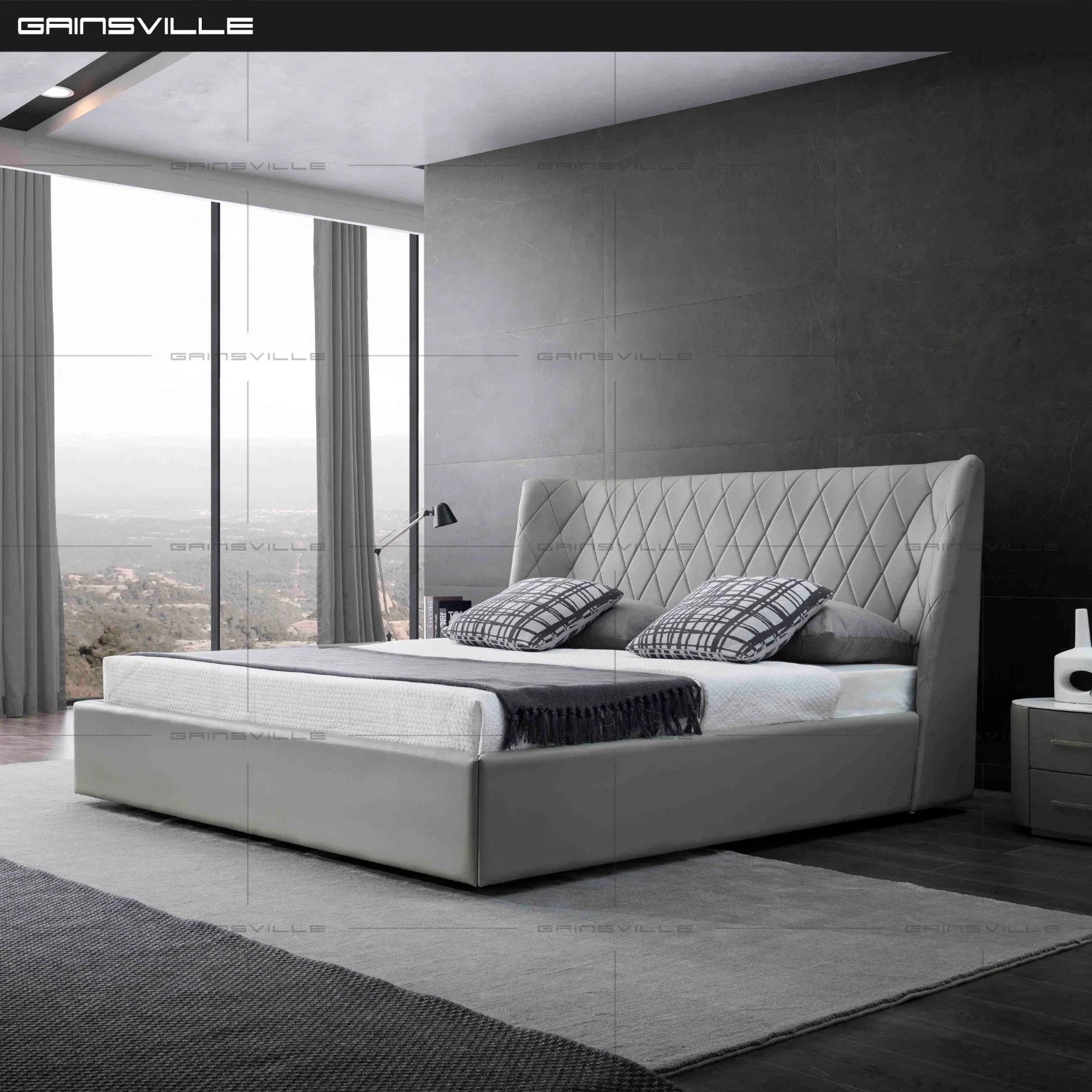 High Quality Italy Luxury Standard Hotel/Home Bed Bedroom Furniture