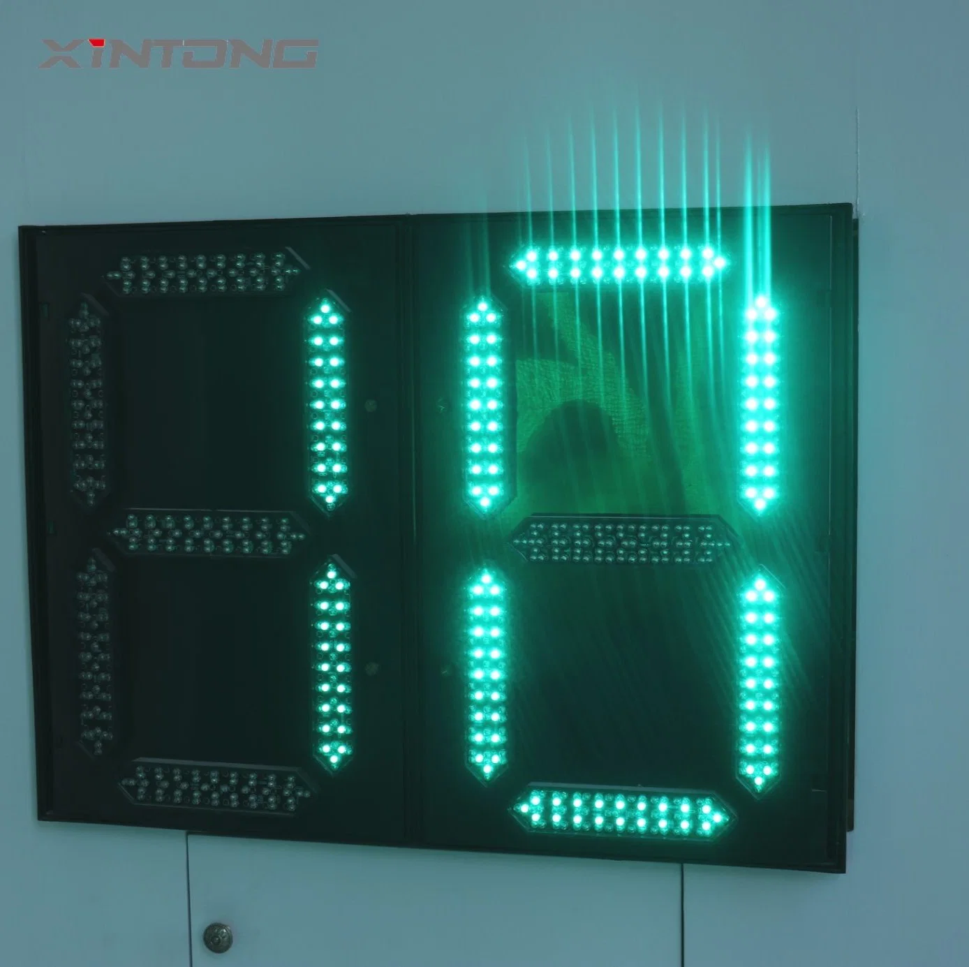 Verde Xintong IP55 caja de cartón por sistema de 200mm de luz de la señal de tráfico