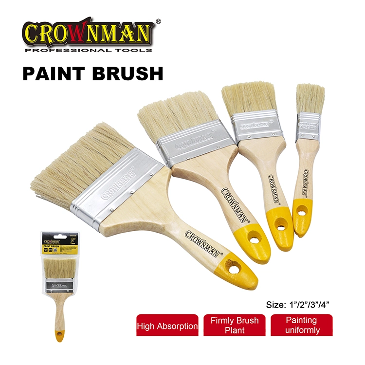 Outils de peinture et de maçonnerie Crownman, 1"/2"/3"/4" brosse à peinture pour manche en bois