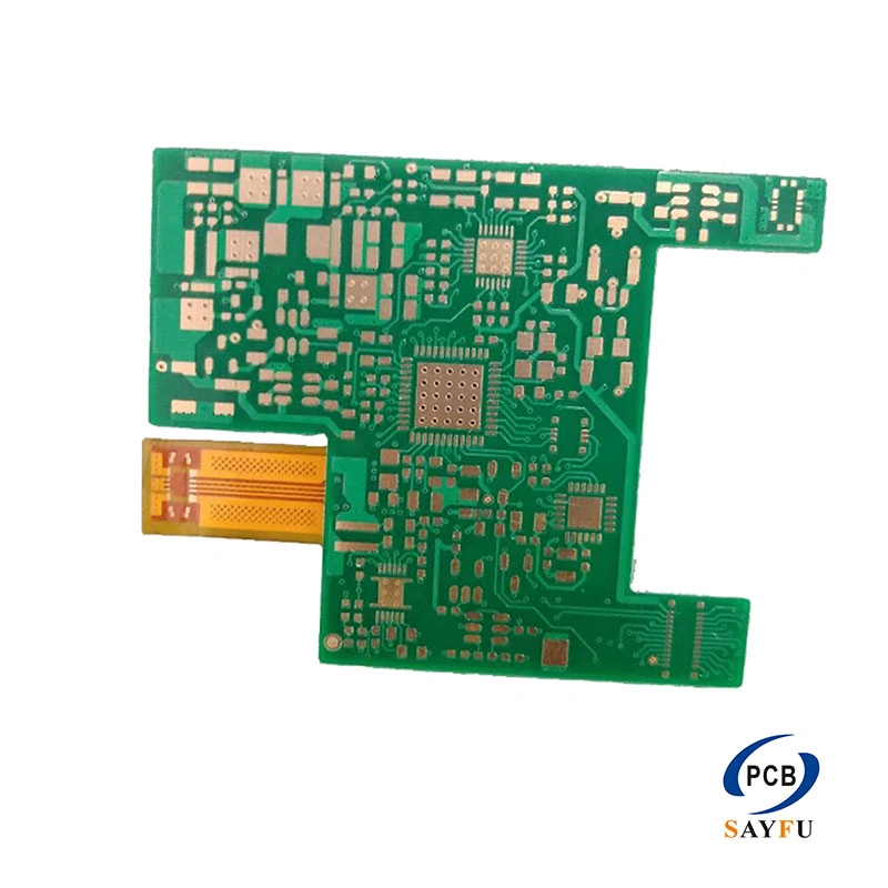 Placa de circuito impreso flexible calificados con Enig verde con máscara de soldadura fabricante de PCB Flex rígido