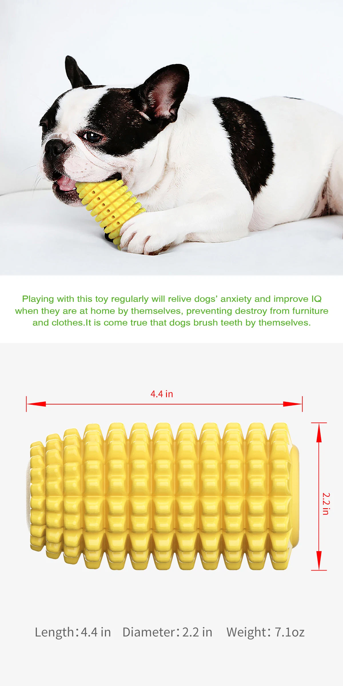 Amazon Hot Sale Dog Toy Corn Molar/Grinding Stick Bite-Resistant Toothbrush Dog Chew Toy with Rope Pet Toy Dog