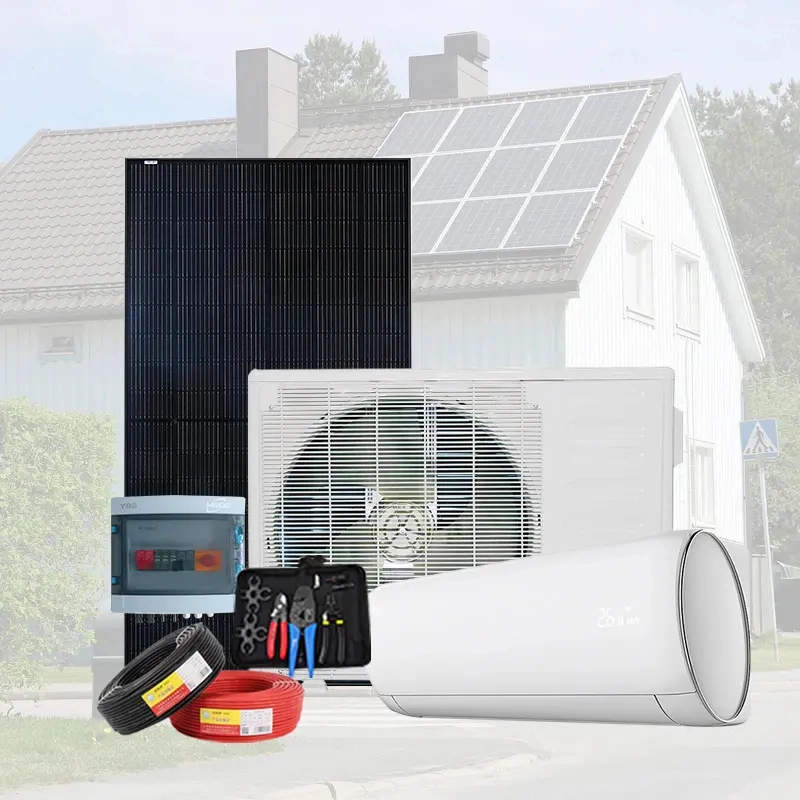 Best Selling 12000BTU Solar Air Conditioner Hybrid AC DC Solar Panel Solar Air Conditioner for Home Split Wall Mounting