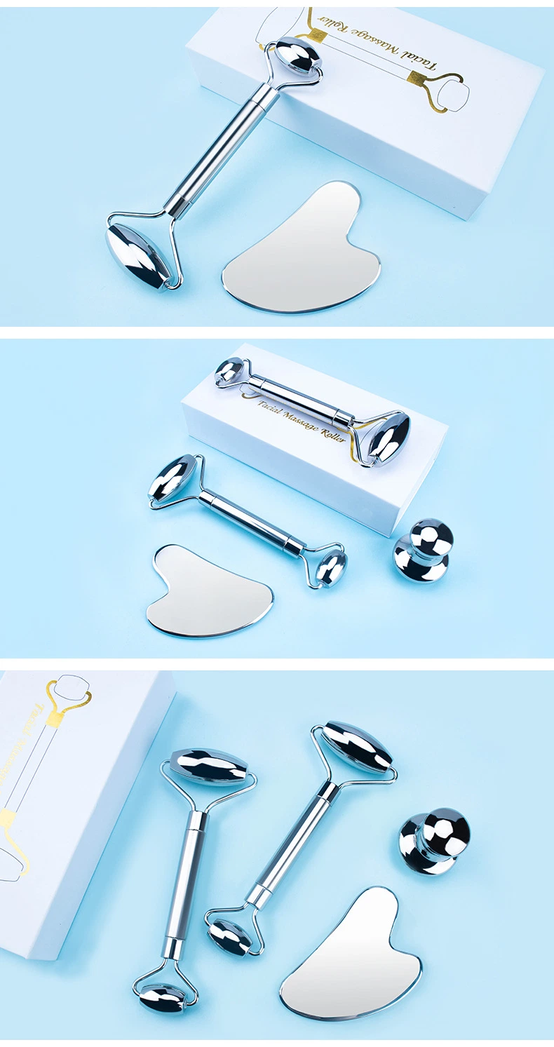 Beautry OEM Productos de Acero Inoxidable Gua Sha de metal en forma de corazón Gua Sha Masaje Facial de acero inoxidable de la herramienta de Gua Sha