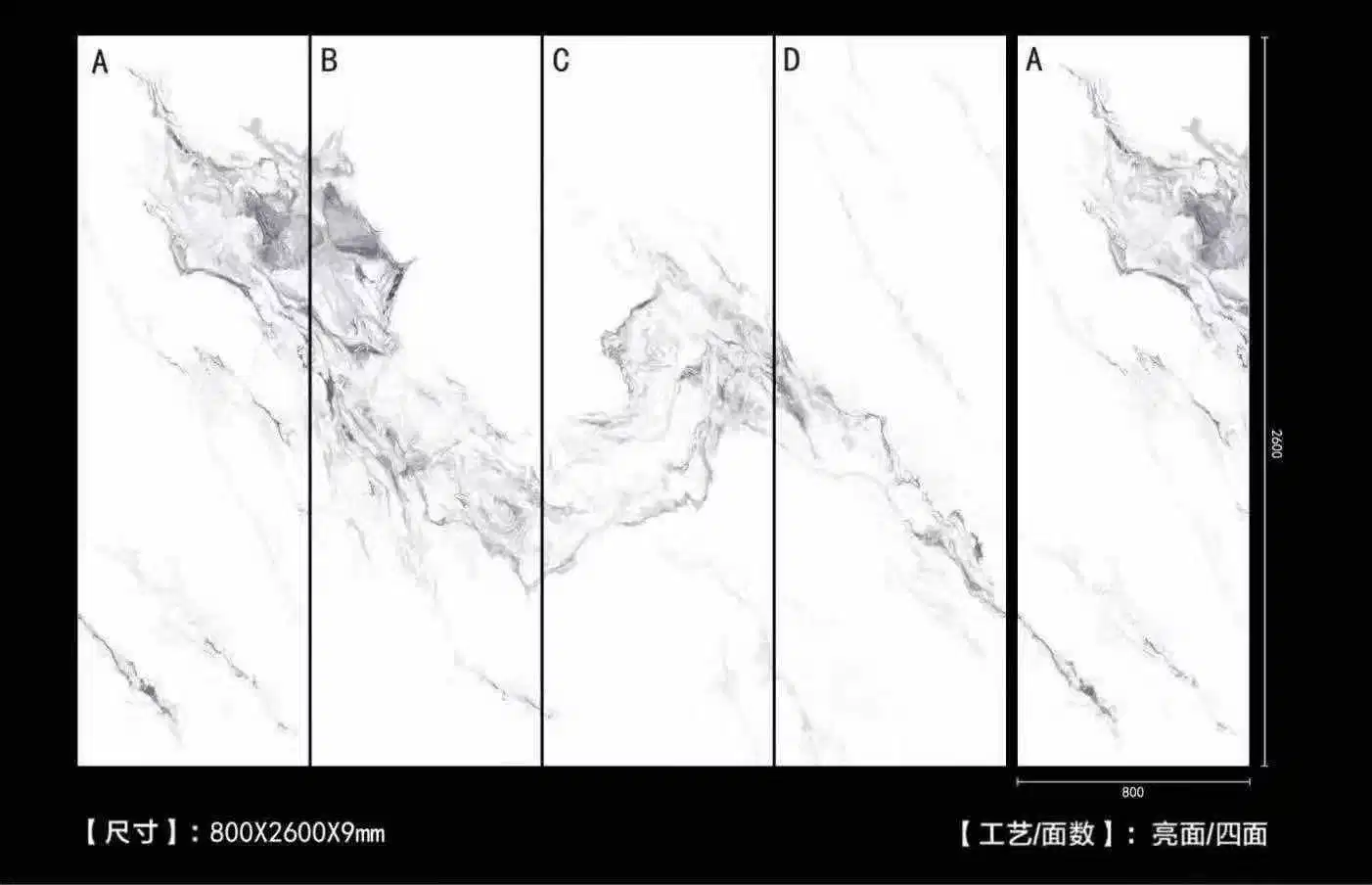 Paste Install Wall Panel 1.2*2.4m Custom Pattern Highlight 3D Print Decorative White Marble UV Board