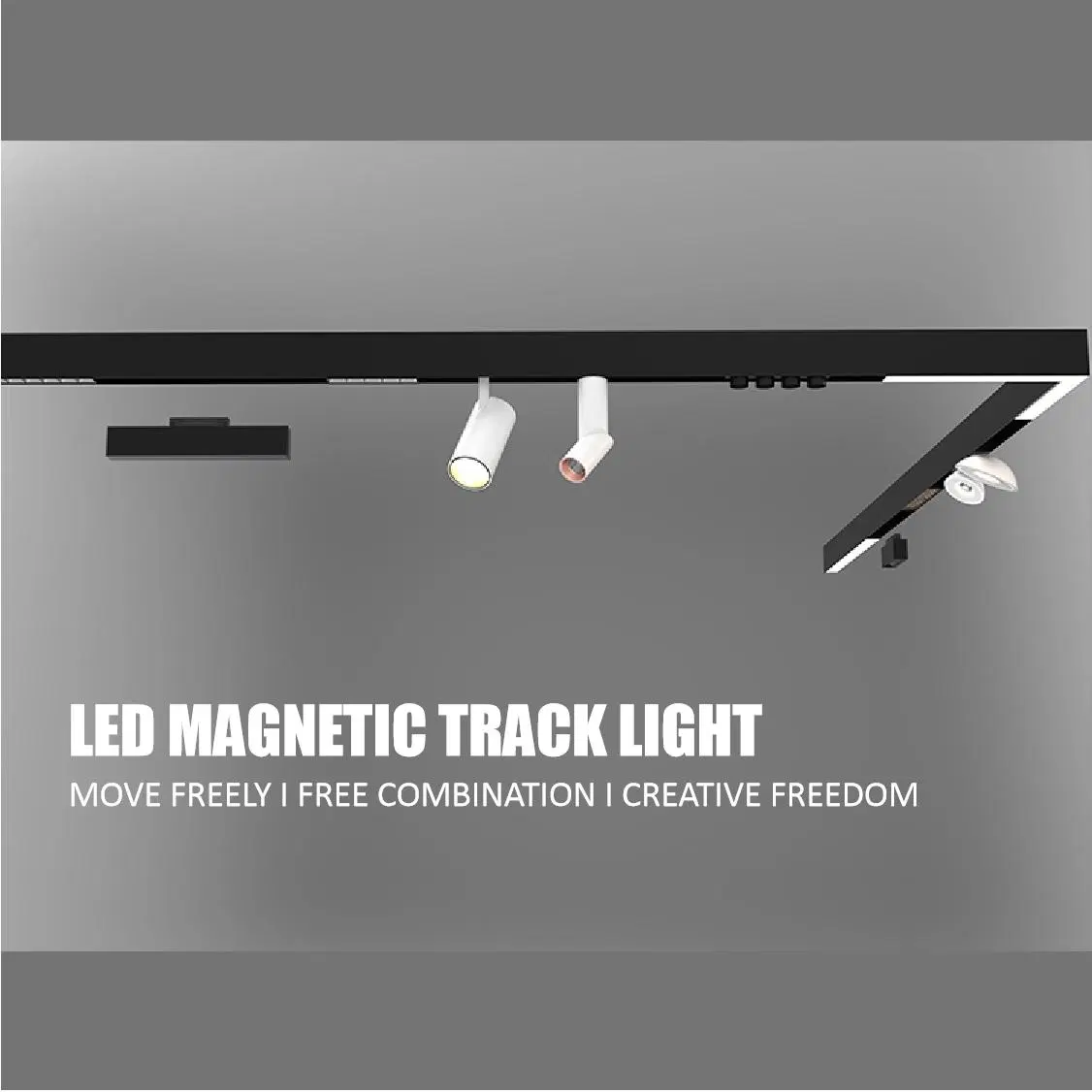 High quality/High cost performance  Aluminum Low Voltage 48V Smart Dali Rail Light Hotel Exhibition Recessed LED Magnetic Track Lights System