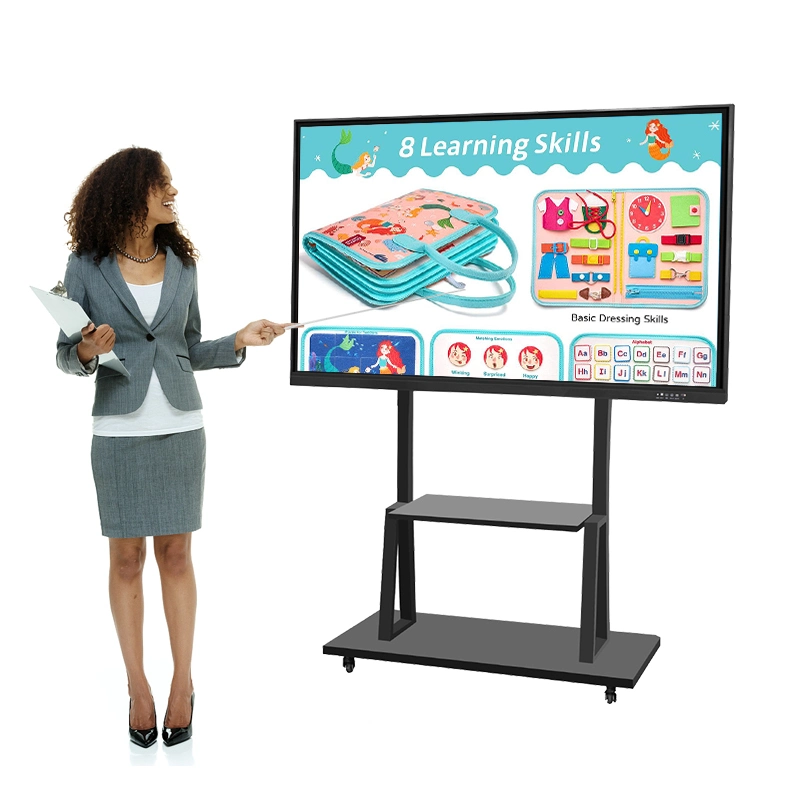Monitor personalizado 4K Monitor LED pantalla táctil interactiva pantalla plana de 86 pulgadas. Para empresas