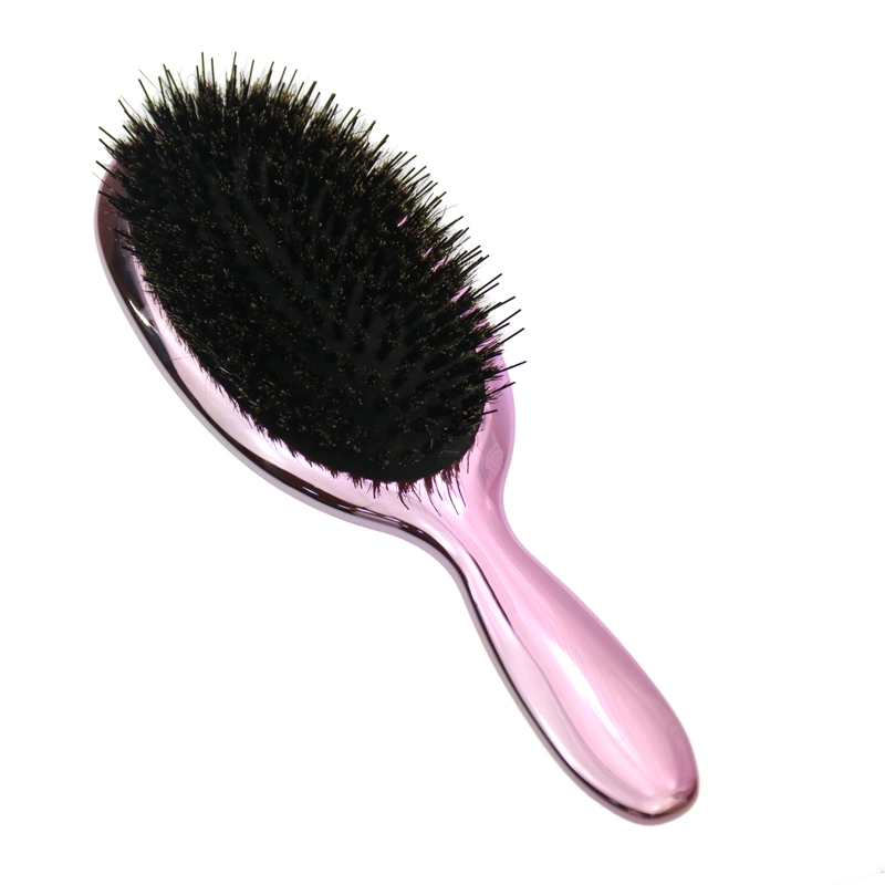 Profreeionsal Salon Hair Tools Manufacturer Electroplated Boar Bristle Hair Extension Brush