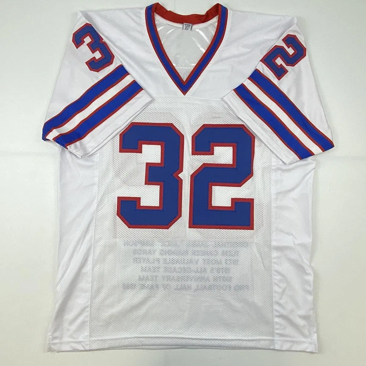 Handsigniert OJ O. J. Simpson Buffalo White Stat Football Trikot JSA COA