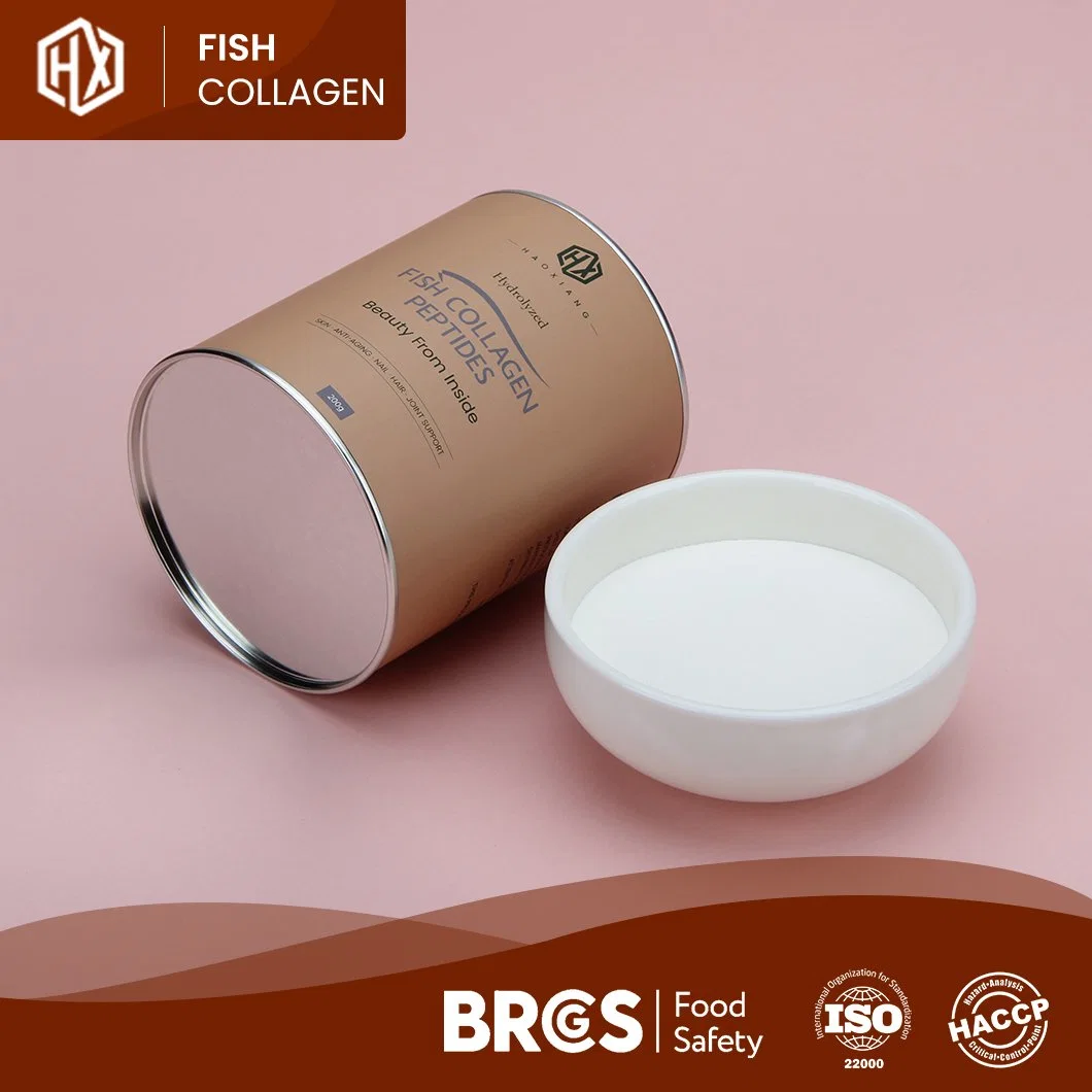 Haoxiang China Fabricante suministro de mejor pescado colágeno péptidos polvo de Escala de pescado de Tilapia fresca Salud y Belleza personalizada escala marina Polvo de colágeno