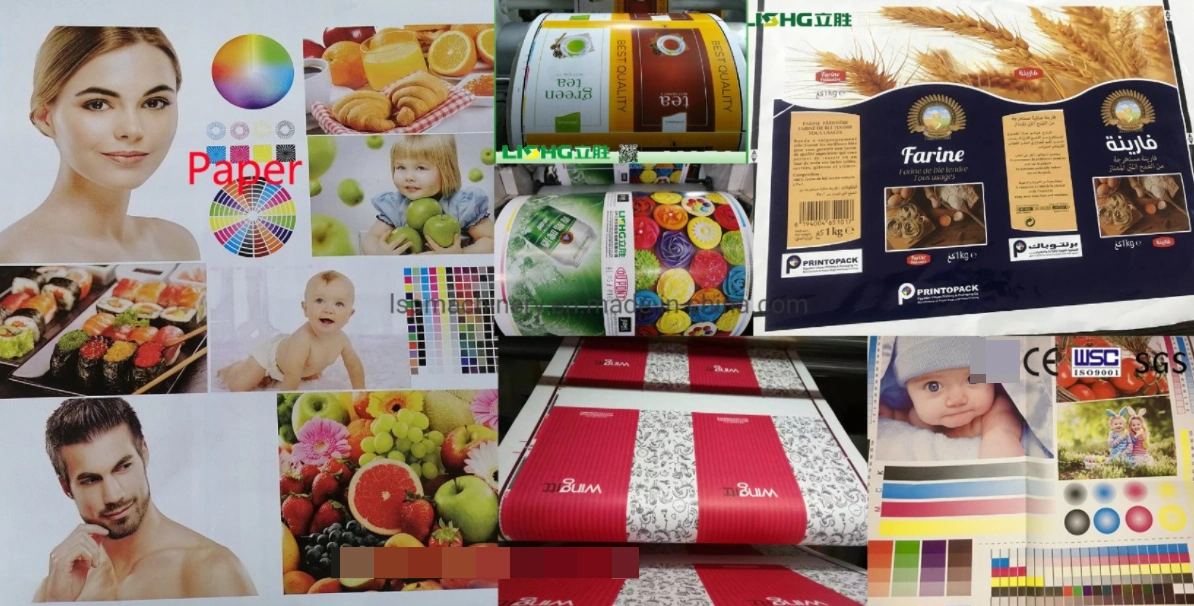 4 6 Colors Plastic Film Bag Cl Type Flexo Packaging Printing Machine