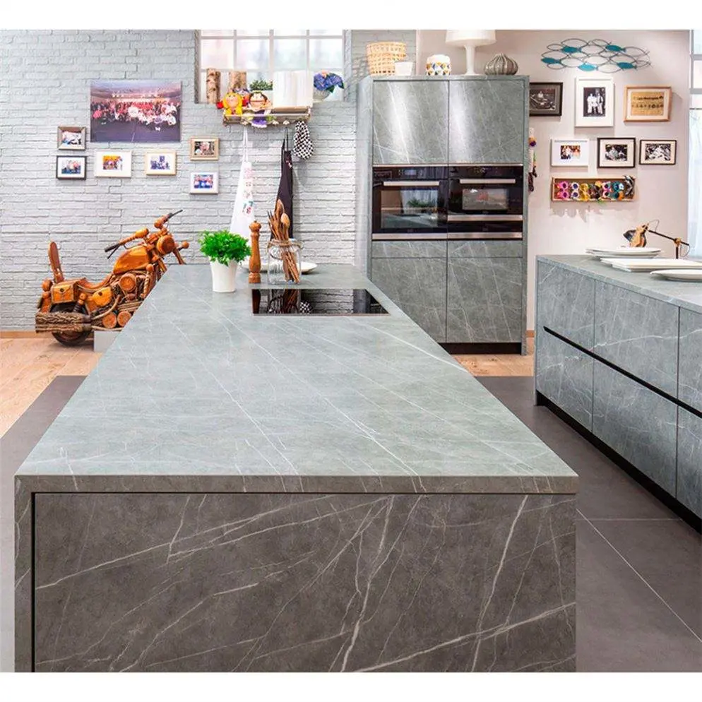 Taula Furniture Home Space 18mm Carara Sintered Stone Kitchen Countertop