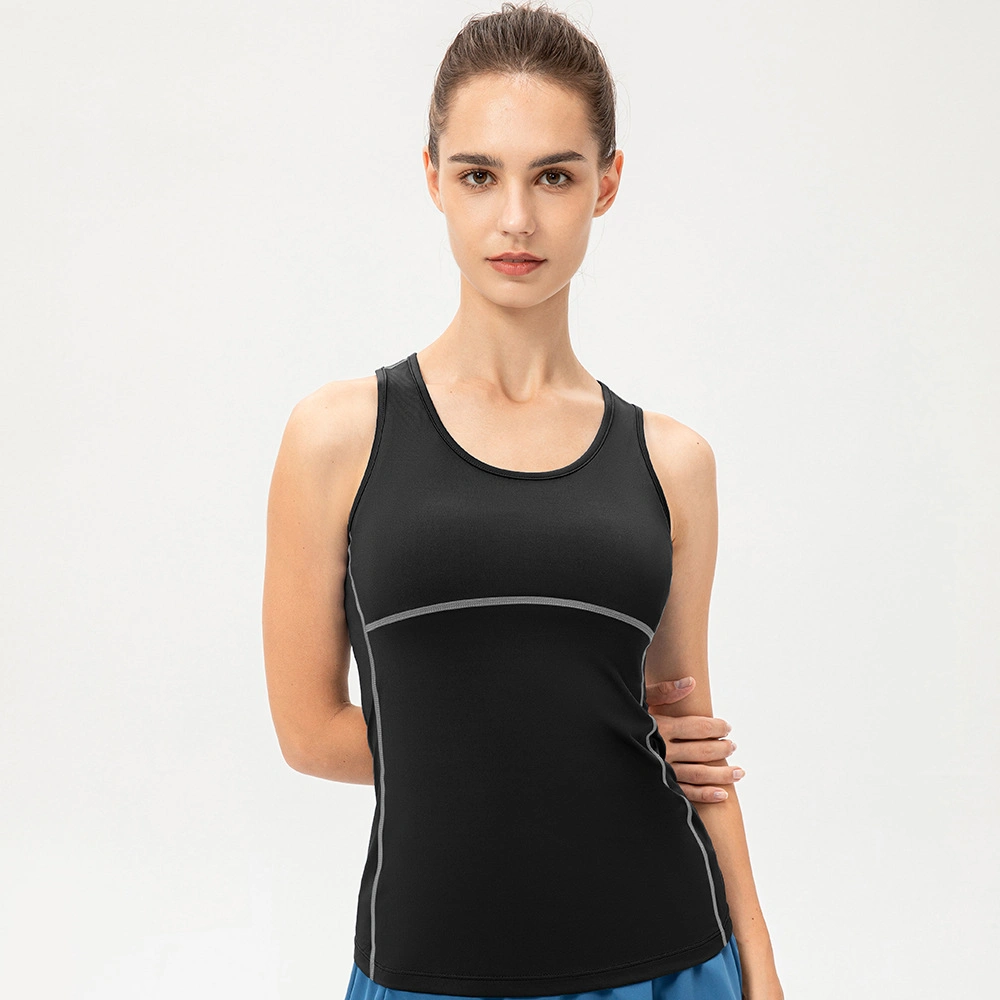 Women Fitness Sport Yoga Shirt, Sleeveless Sportswear Gym Blouses Running Vest