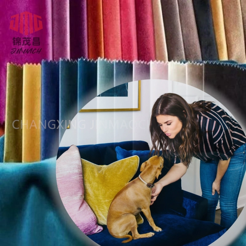 Neueintreffen 100%Polyester Holland Velvet Plain Dyed Home Textile Möbel Polsterung Sofa Vorhang Stoff