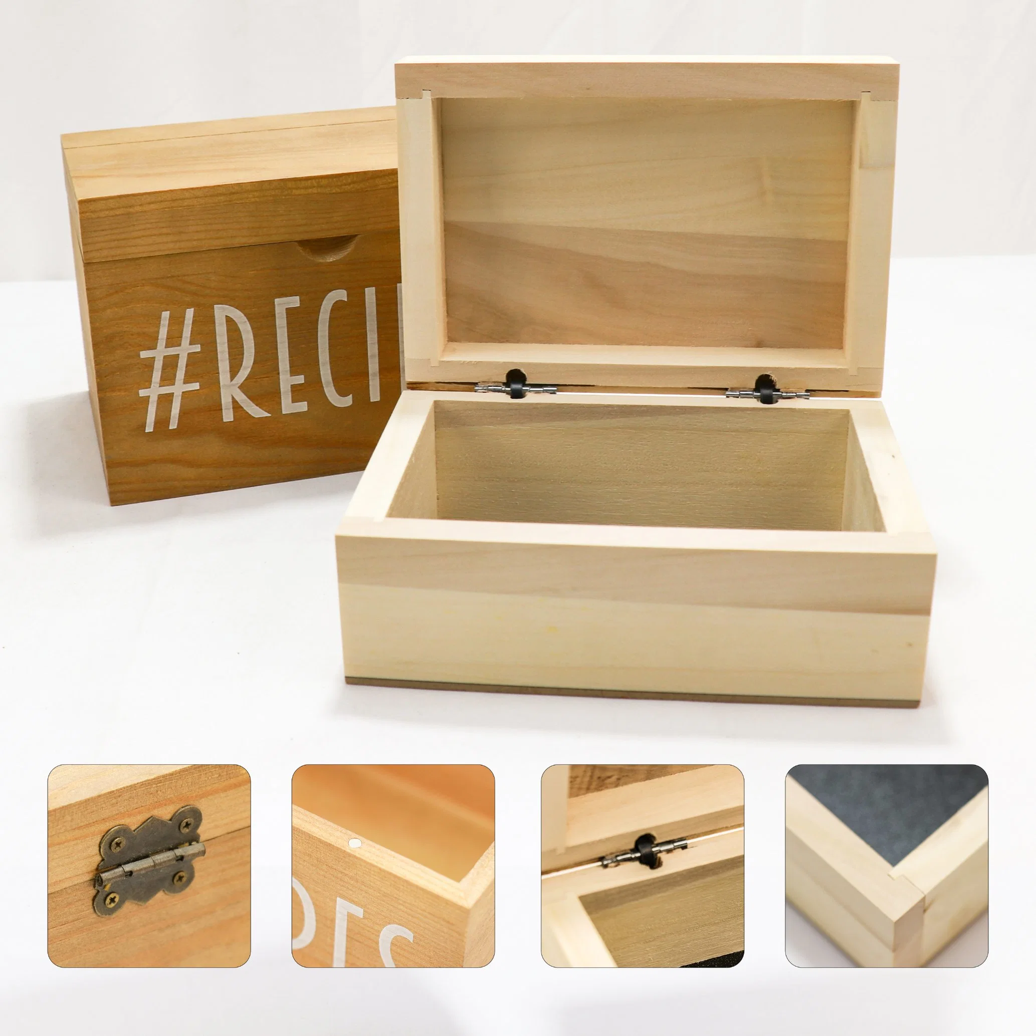 Craft Decorative Display Handcrafted Custom Logo Storage Jewelry Factory Pine Wooden Box