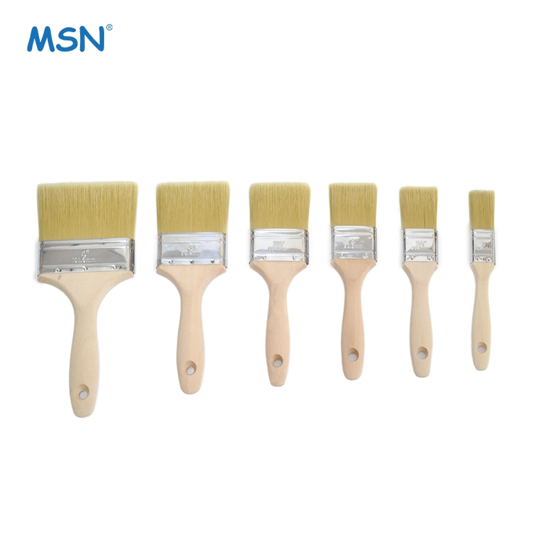 MSN Professional Paint Brush définie avec mise à niveau de poils synthétiques pour peinture murale et brosse de peinture de la chambre de garniture