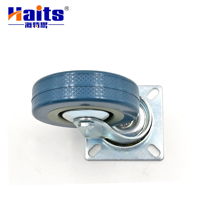 Rubber Nylon Light Duty Zinc Alloy Plate Trolley Wheel