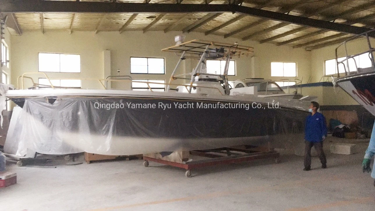 China Fabricante 9,5m Big Horsepower Marine Engine Center Consola Outboard Langa de motor/Deporte/Motor/Barco de pesca para velocidad/Fibra de vidrio