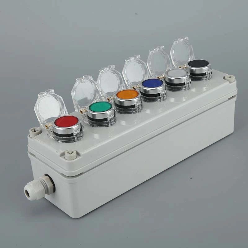 Customized Waterproof 6 Holes ABS Plastic Button Switch Control Box