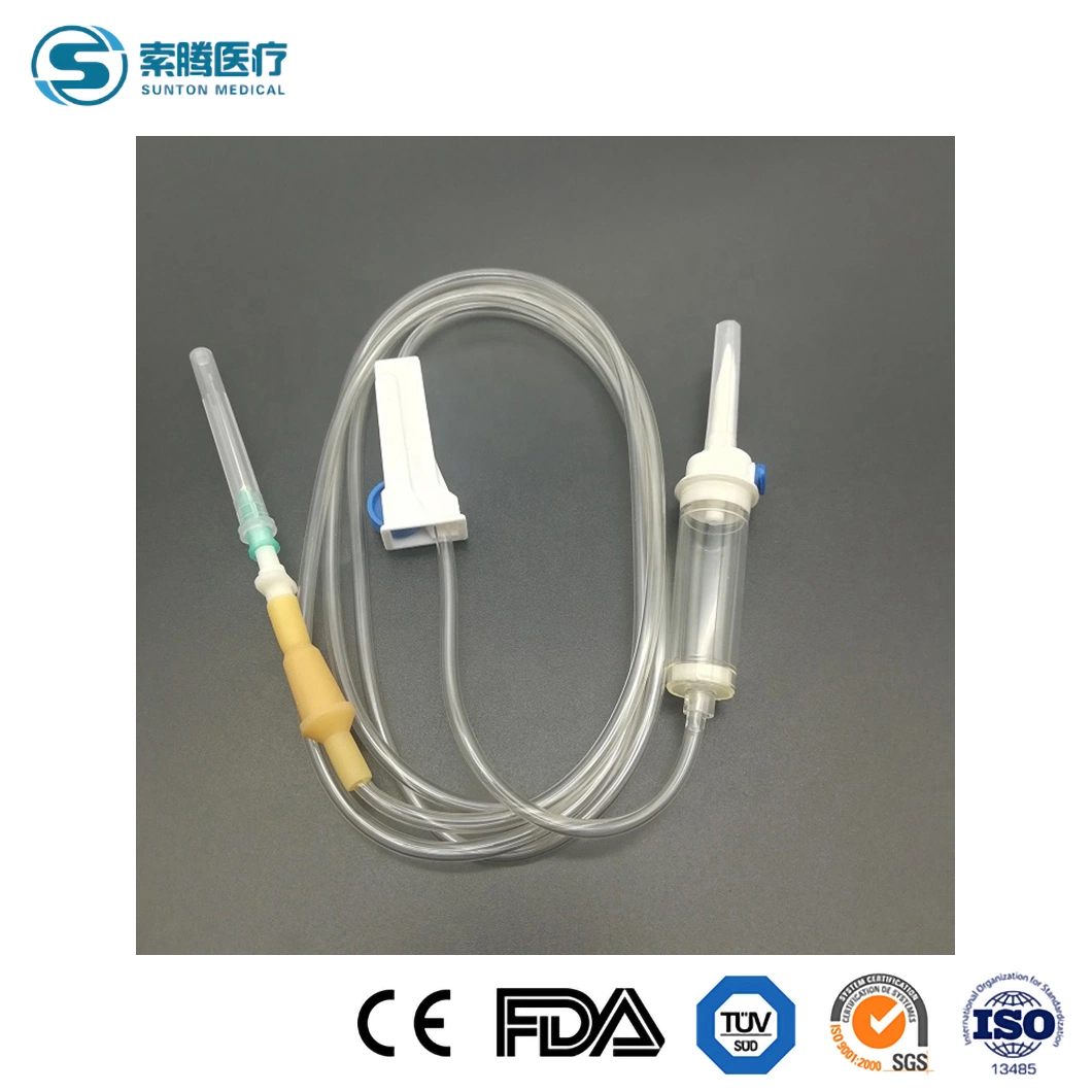 Sunton IV Set Polymed China Buret Typ Infusion Set Fabrik Medizinische sterile Blutentnahme-Messinstrument geflügelte Infusion Set mit Nadel Der Blutentnahme Des Schmetterlings