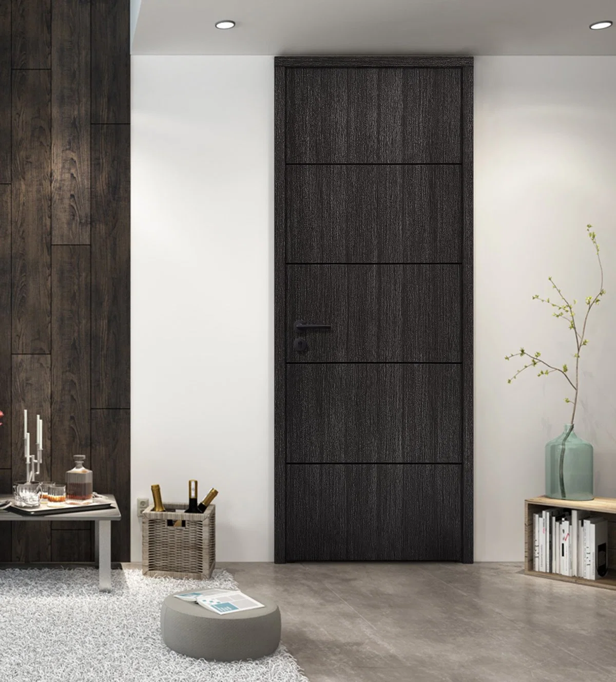 Single Swing Flush Design Composited Wooden MDF Doors