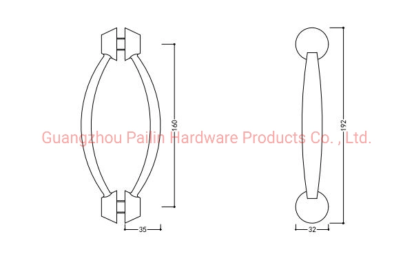 Australia Hot Sale Brass Glass Shower Room Long Arc Handle