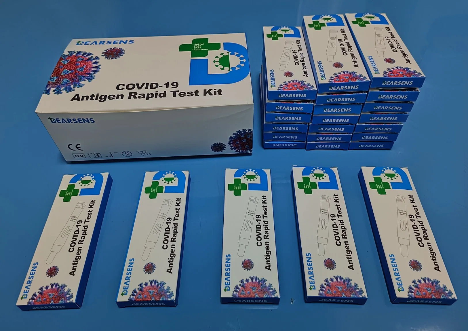 Ecouvillons Hochey médical de la grippe La grippe A/B test rapide de l'antigène Cassette Kit de test d'anticorps oropharyngée rapide