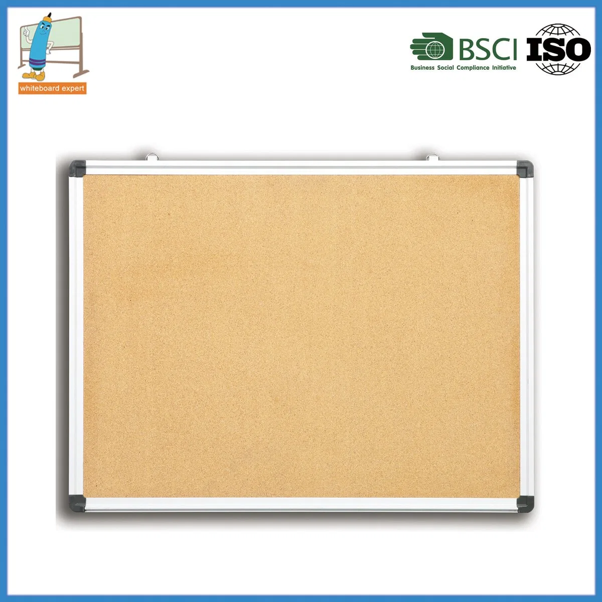 Framed Bulletin Board, 3' X 2', Corkboard, Aluminum Frame